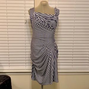 Eucalyptus Navy/White striped dress - XL